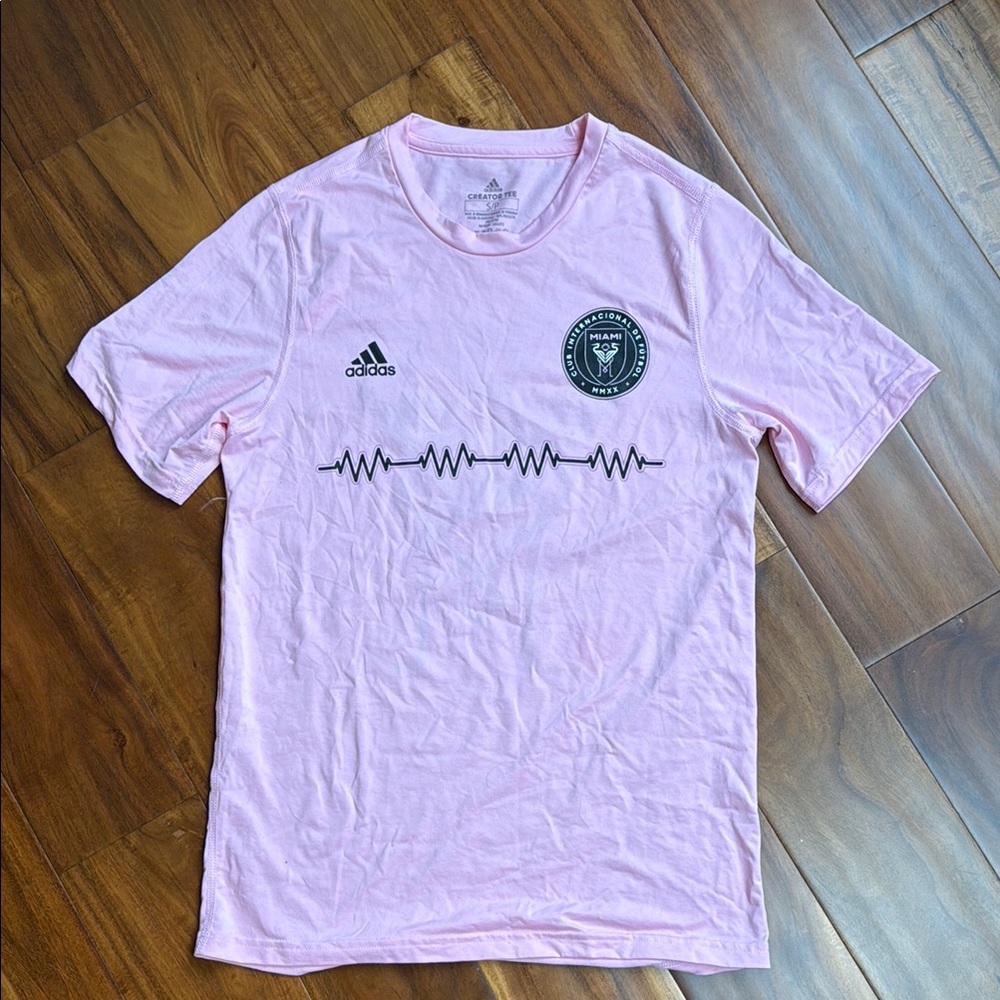 Adidas Pink Graphic Men's T-Shirt, InterMiami, NWOT